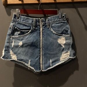 Carmar size 26 sexy distressed mini skirt excellent condition